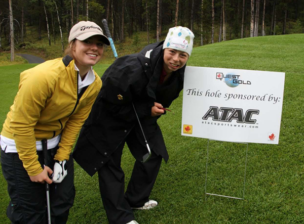 Rising stars Stephanie Irwin and Danielle Poleschuk at the 15th Annual Quest for Gold Golf Tournament for Alberta Alpine